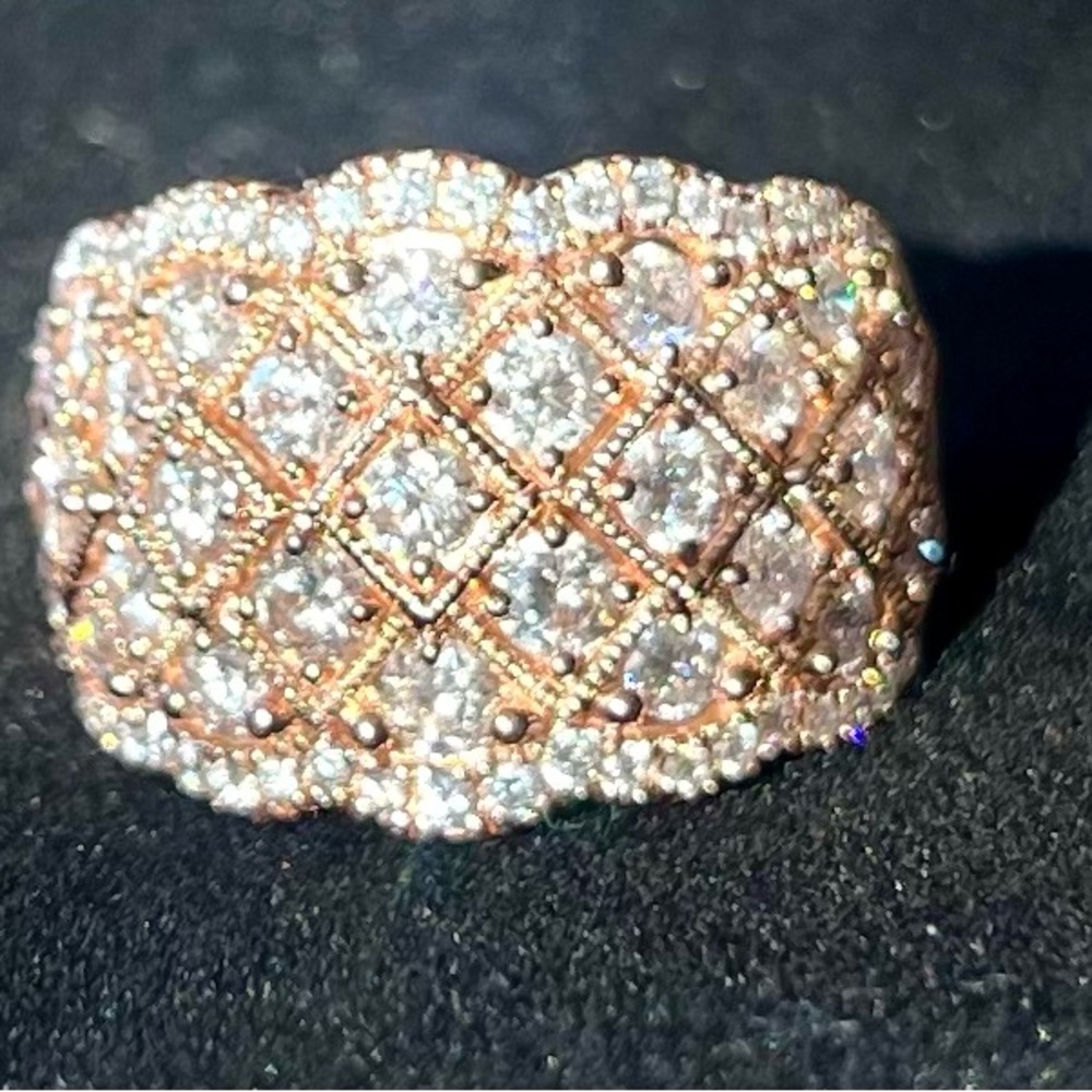 Diamond Rose Gold Band (2CT, 14K, Sz 7)